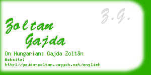 zoltan gajda business card